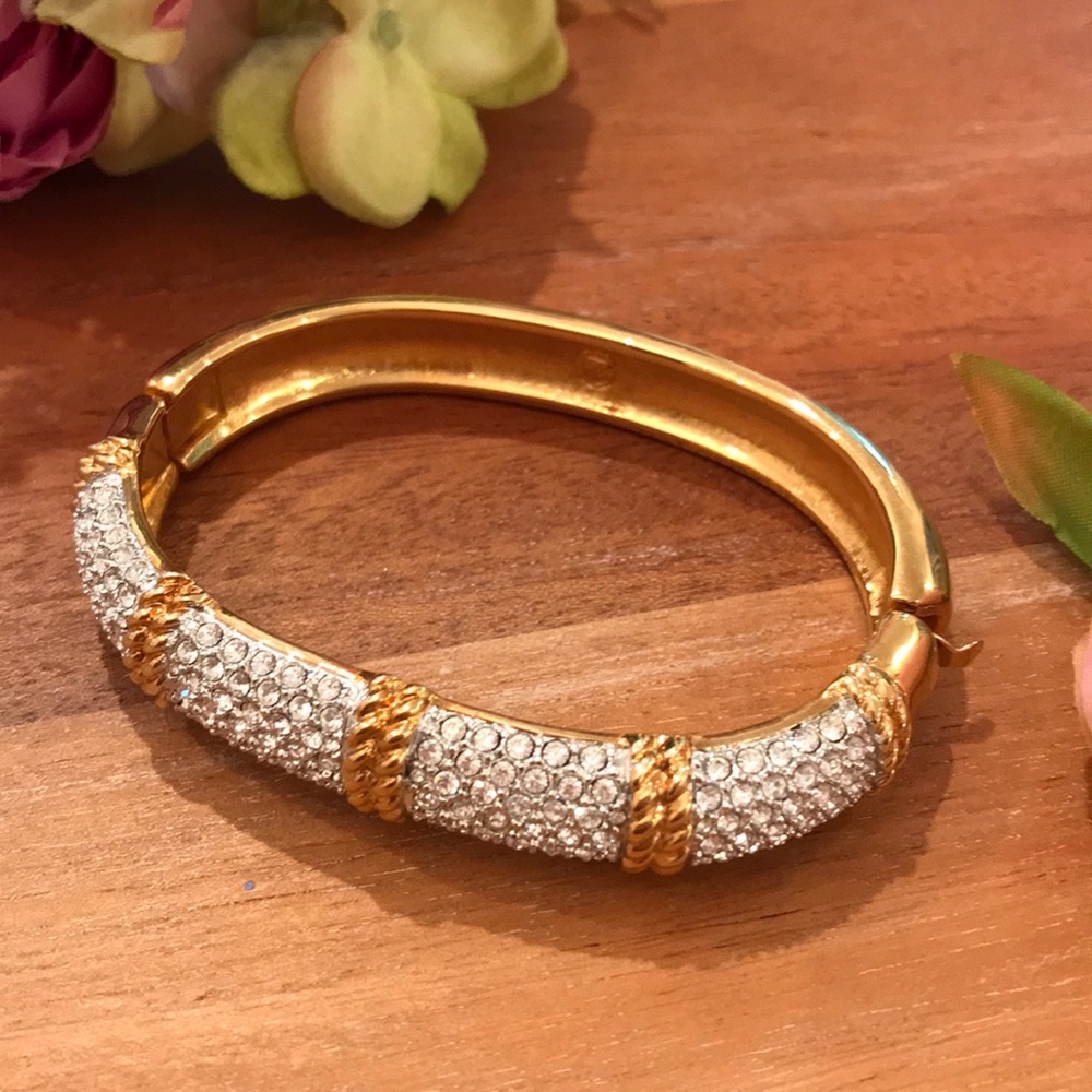Swarovski Crystals Golden Bracelet